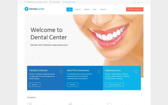 Dentalcenter - Tema WordPress Responsif Klinik Gigi