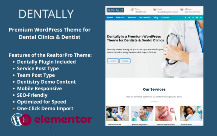 Dentally - Tema WordPress Premium untuk Klinik Gigi