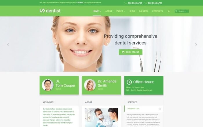 Template Joomla responsif untuk dokter gigi