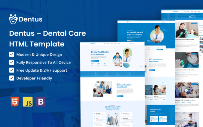 Dentus - Template HTML Perawatan Gigi