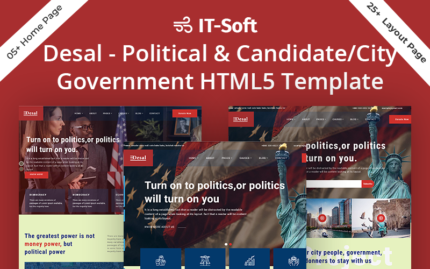 Desal - Template HTML5 Politik & Kandidat/Pemerintah Kota