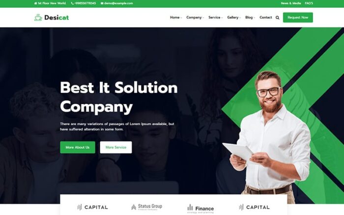 Desicat - Template Situs Web Solusi TI dan Layanan Bisnis