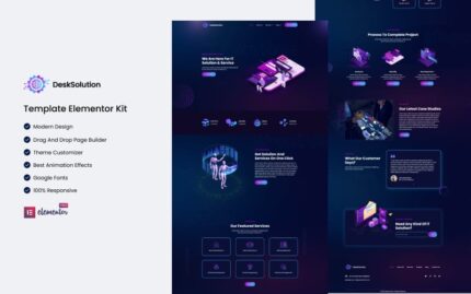 Desksolution -IT Solutions Service Elementor Template Kit
