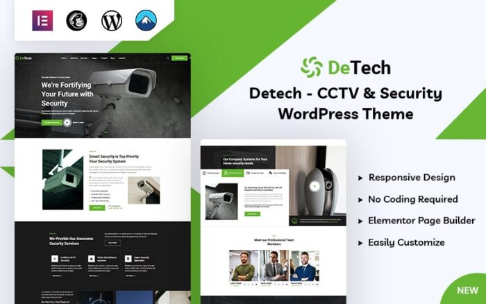 Detech - Tema WordPress CCTV dan Keamanan