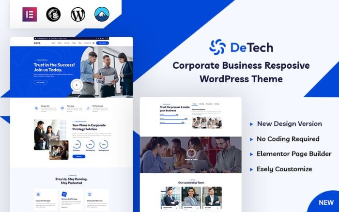 Detech - Tema WordPress Perusahaan