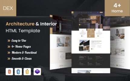 Template HTML5 Desain Interior dan Arsitektur Dex