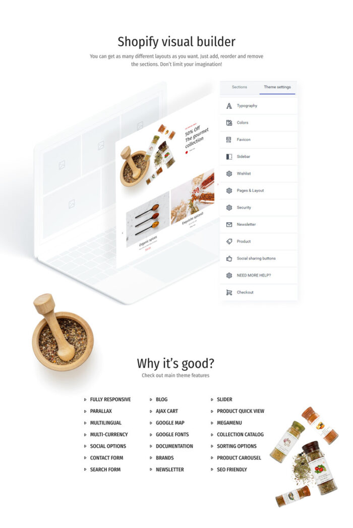 Cinnamon - Tema Shopify untuk Rempah dan Herbal - Fitur Gambar 2