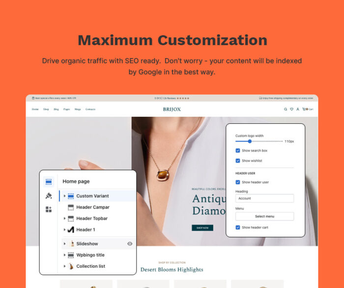 Brijox - Toko Perhiasan & Imitasi Mewah Shopify 2.0 Tema Responsif Serbaguna - Fitur Gambar 6