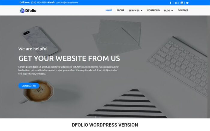 Dfolio - Tema WordPress Responsif Serbaguna