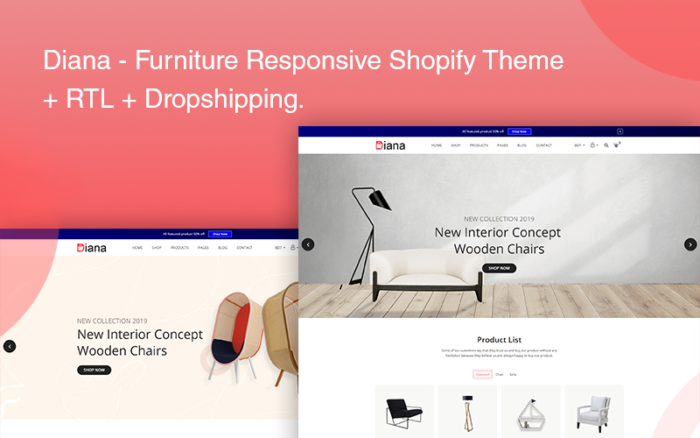 Diana - Tema Shopify Responsif untuk Furnitur