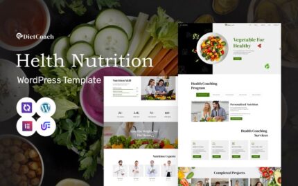 Diet Coach - Dietitians And Nutritionists WordPress Elementor Theme