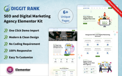 Diggitrank SEO and Digit Marketing Agency WordPress Website