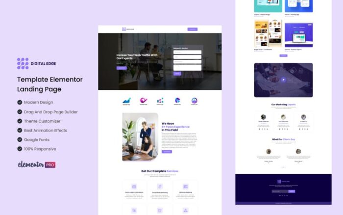 Digital Edge - Template Elementor Siap Pakai untuk Layanan Web dan SEO