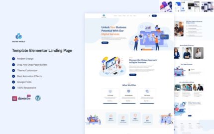 Digital World - Digital Marketing Services Elementor Landing page