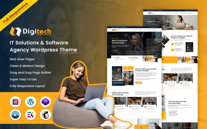 DigiTech - Tema WordPress Agensi Perangkat Lunak & Solusi TI