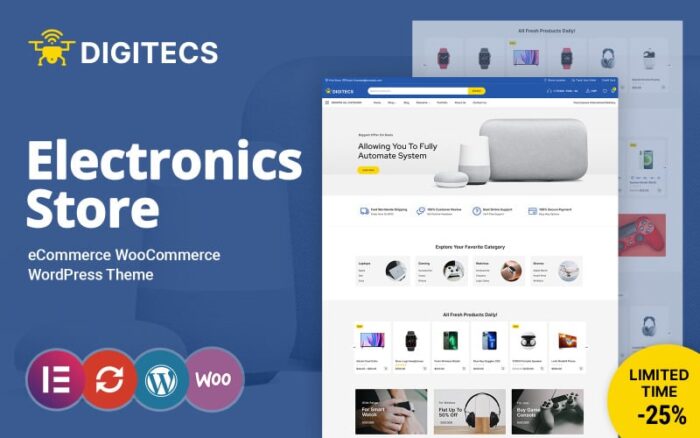 Digitecs - Tema WooCommerce Elektronik dan Seluler