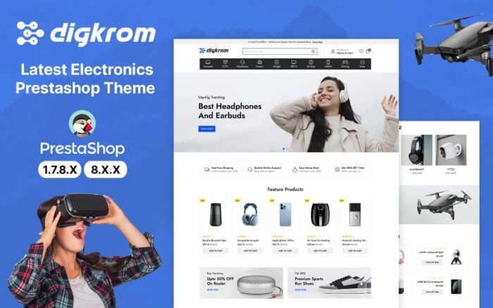 Tema PrestaShop Digital dan Elektronik Digkrom