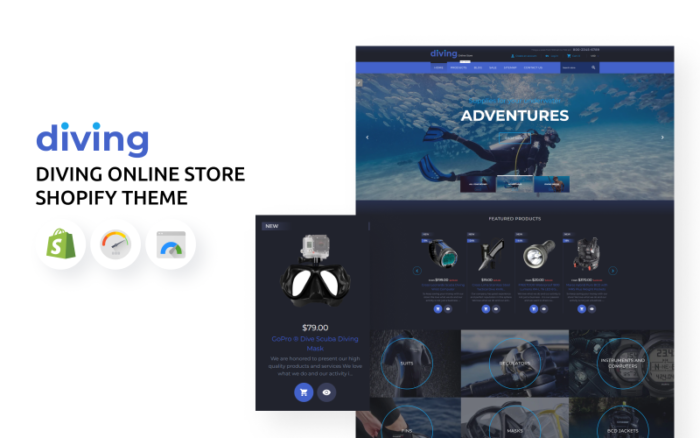 Tema Shopify Toko Online Menyelam