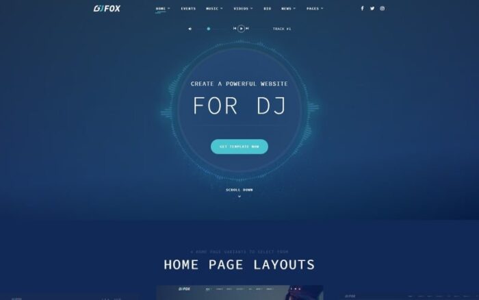 DJ FOX - Template Situs Web HTML Bootstrap Kreatif Multihalaman DJ