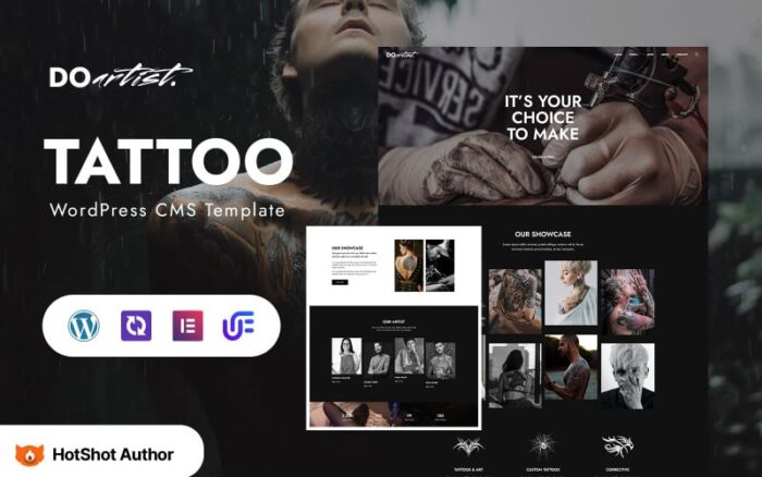 Doartist - Tema WordPress Elementor untuk Seniman Tato