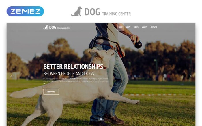 Pusat Pelatihan Anjing - Template Situs Web HTML Modern Responsif Template Anjing