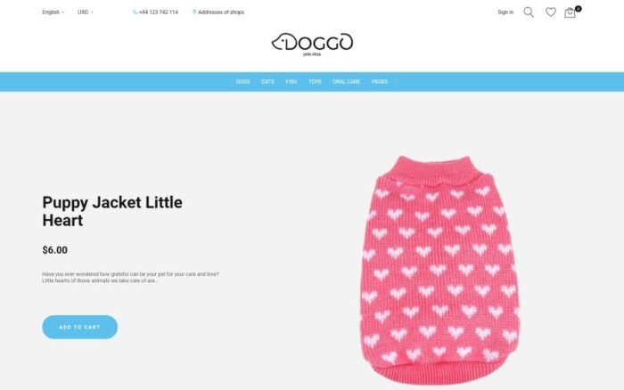 Doggo - Tema PrestaShop Toko Hewan Peliharaan