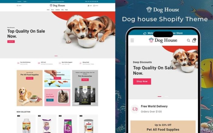 DogHouse -Pet Supply Food The Ultimate Multipurpose 2.0 responsive E-commerce Theme