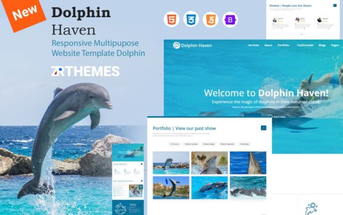 DolphinHaven - Template Situs Web Hewan & Hewan Peliharaan