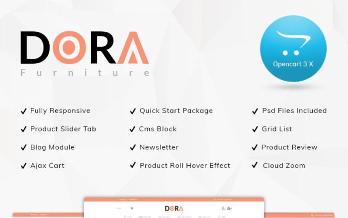 Template OpenCart Toko Mebel Dora