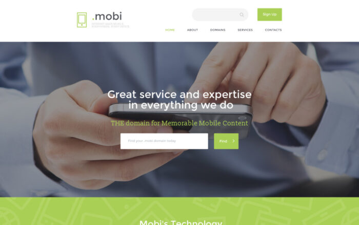 Templat Situs Web Dot Mobi