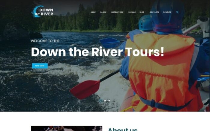 Down River - Tema WordPress Arung Jeram & Kayak