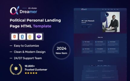 Dreamer - Political Personal Portfolio HTML5 Template