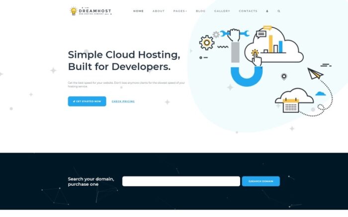 Dreamhost - Template Joomla Cloud Hosting