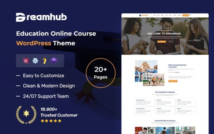 DreamHub - Tema WordPress Kursus Online Pendidikan