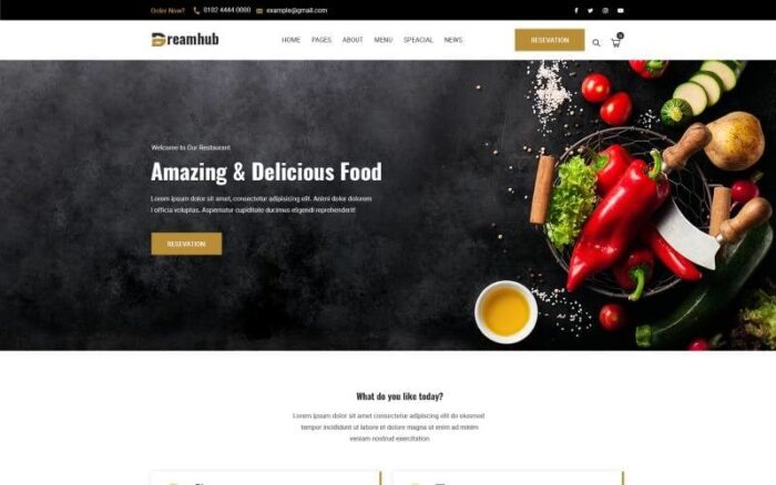 Dreamhub - Template HTML5 Restoran Cepat Saji