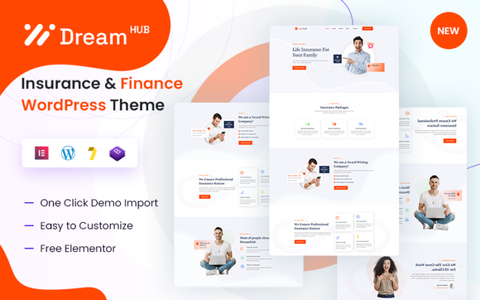 DreamHub - Tema WordPress Asuransi & Keuangan