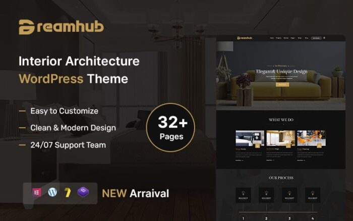 DreamHub – Tema WordPress Interior dan Arsitektur