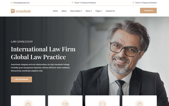 Template HTML5 Pengacara dan Hukum Dreamhub