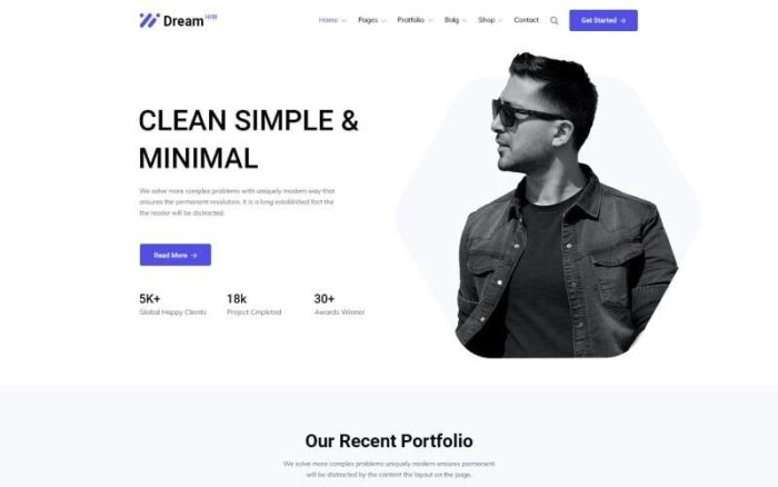 Dreamhub Minimal Portfolio HTML5 Template