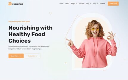 DreamHub Nutrition Health Food Special HTML5 Template