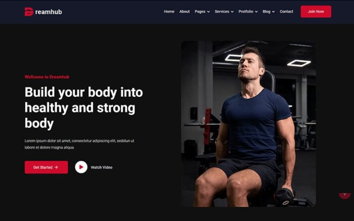 DreamHub Personal Trainer And Fitness GYM HTML5 Template