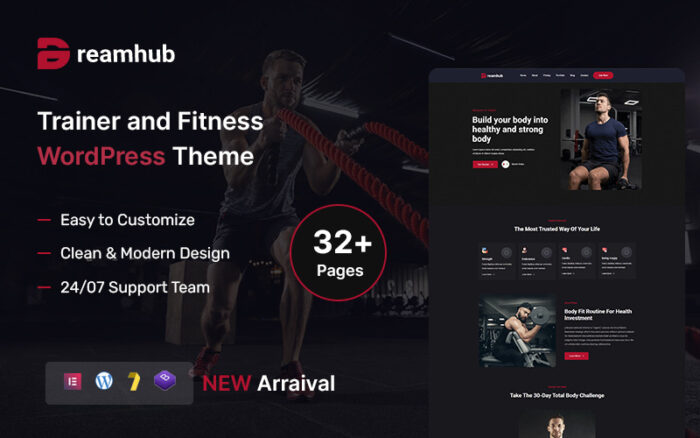 DreamHub – Tema WordPress Pelatih Pribadi dan Kebugaran