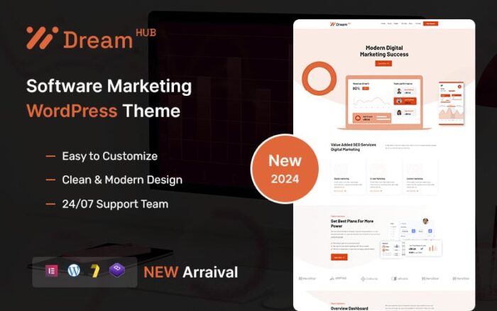 DreamHub – Tema WordPress Pemasaran Perangkat Lunak