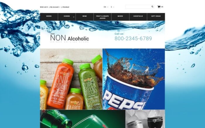 Template OpenCart Toko Minuman