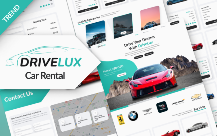 DriveLux - Template HTML Elegan untuk Rental Mobil / Dealer Mobil - Berkendara dengan Gaya