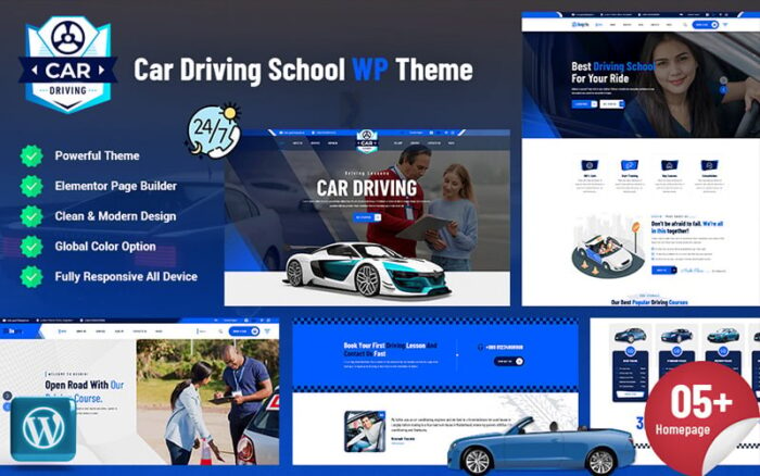 Drivin - Tema WordPress Sekolah Mengemudi Mobil