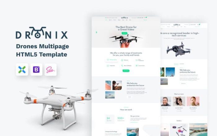 Dronix - Template Situs Web Toko Drone