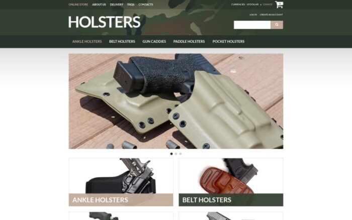 Durable Holsters for Weapons VirtueMart Template