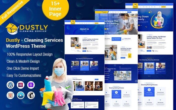 Dustly - Tema WordPress Layanan Kebersihan