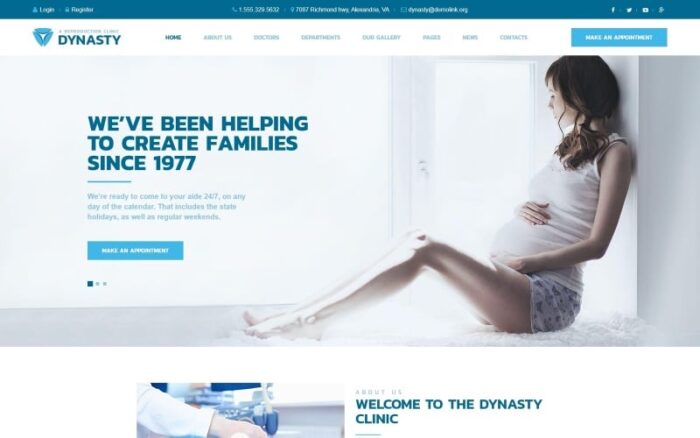 Dynasty - Tema WordPress Responsif Klinik Reproduksi